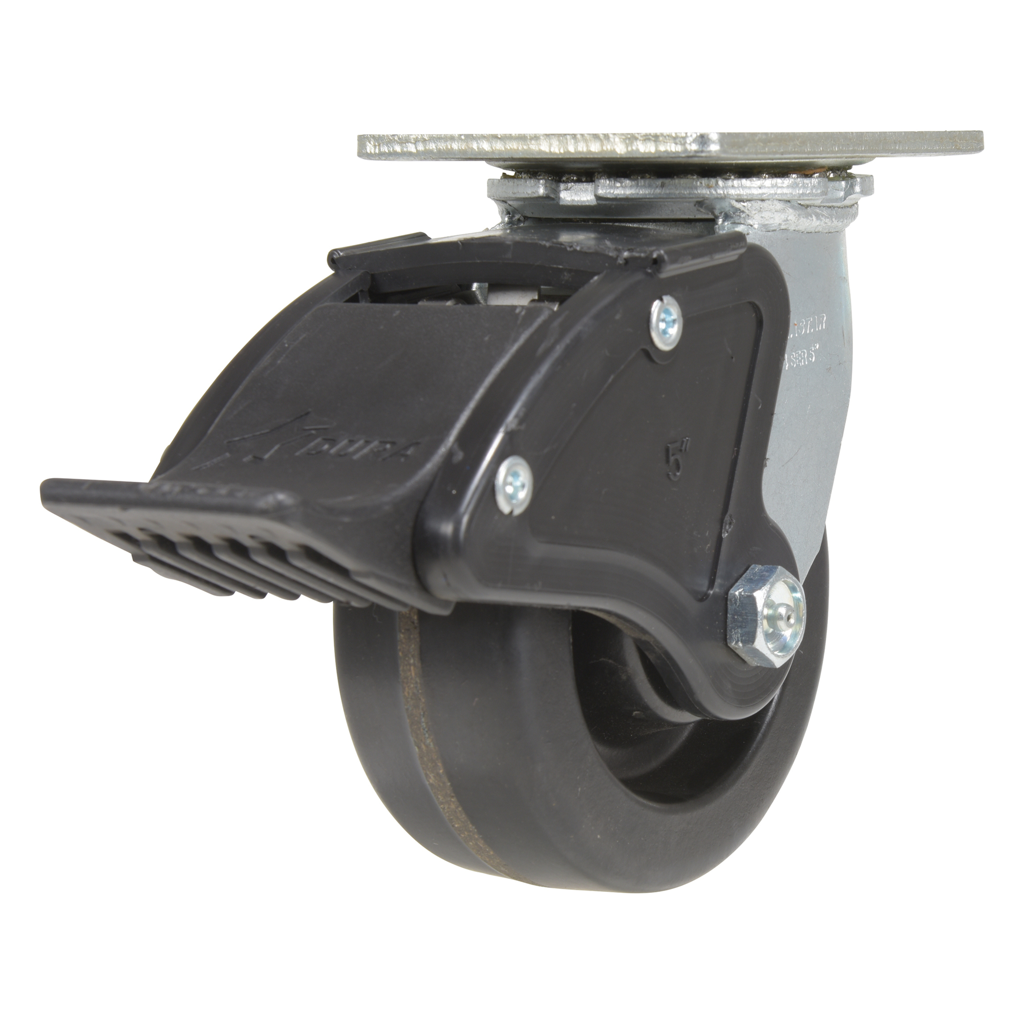 Vestil Phenolic Swivel With Total Brake Caster 5 In. Diameter x 2 In. Width 1000 Lb. Capacity Black